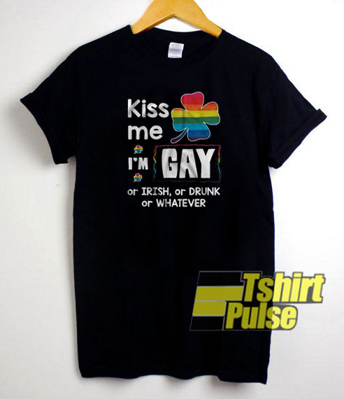 Irish LGBT Kiss Me I'm Gay t-shirt for men and women tshirt