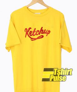 Ketchup Letter t-shirt for men and women tshirt