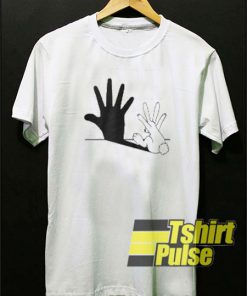 Rabbit Hand Shadow t-shirt for men and women tshirt