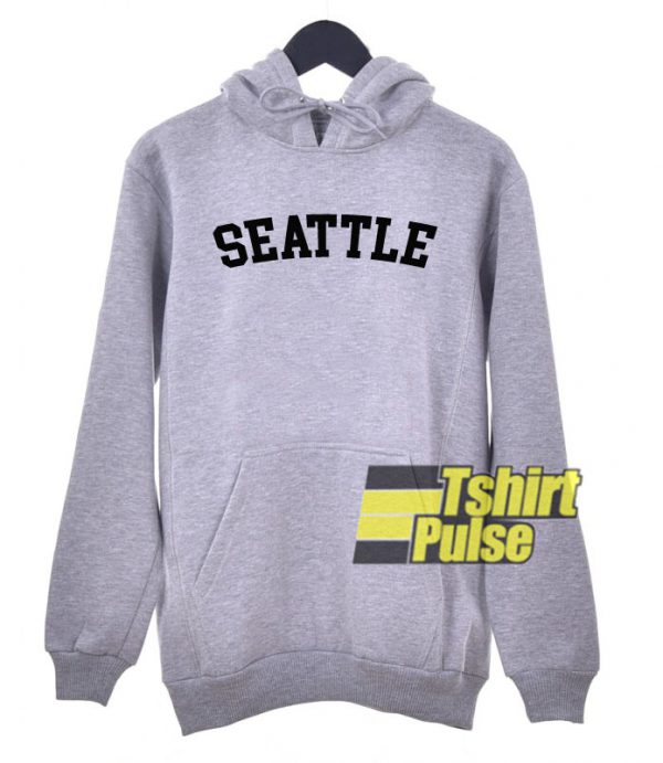 Seattle Letter Grey hooded sweatshirt clothing unisex hoodie