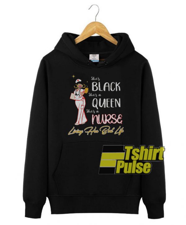 She's Black Queen hooded sweatshirt clothing unisex hoodie