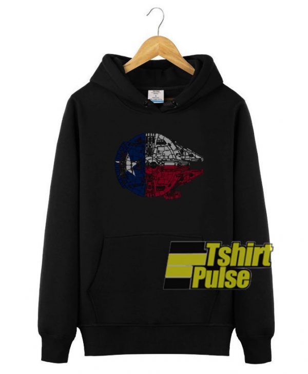 Texas Flag Millennium Falcon hooded sweatshirt clothing unisex hoodie