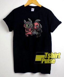 Baby Deadpool and Toothless t-shirt for men and women tshirt