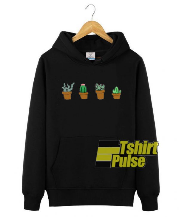 Cactus Hipster hooded sweatshirt clothing unisex hoodie
