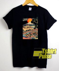 Mount Fuji Rice Field Japan t-shirt for men and women tshirt