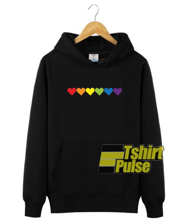 Pride Hearts hooded sweatshirt clothing unisex hoodie