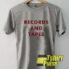 Records And Tapes Grey t-shirt for men and women tshirt