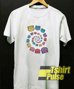 Spiral Cat Rainbow t-shirt for men and women tshirt