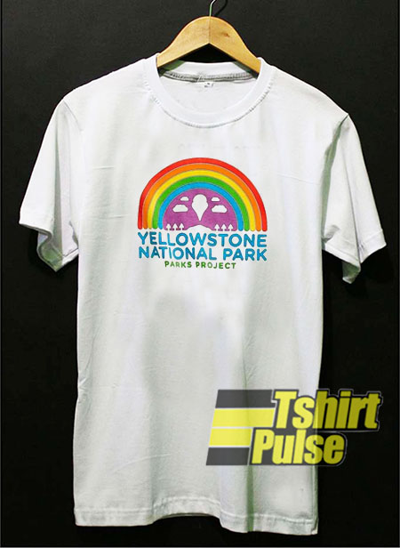 Yellow Stone National Park Rainbow t-shirt for men and women tshirt