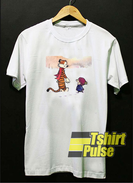 Calvin and Hobbes Walk Together t-shirt for men and women tshirt
