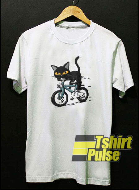 Cat Riding Bycycle t-shirt for men and women tshirt