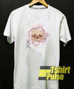 Cherry Blossom Skull t-shirt for men and women tshirt