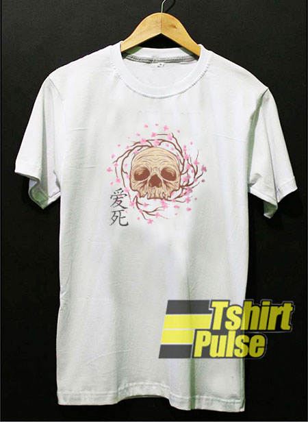 Cherry Blossom Skull t-shirt for men and women tshirt