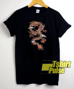 Dragon Print Black t-shirt for men and women tshirt