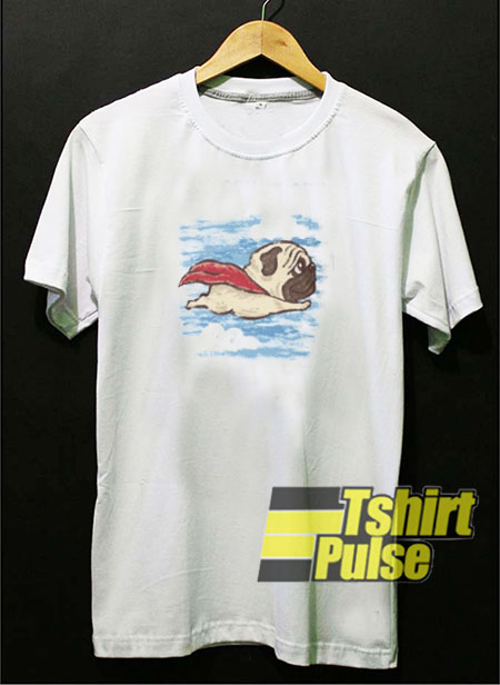 Flying Pug t-shirt for men and women tshirt