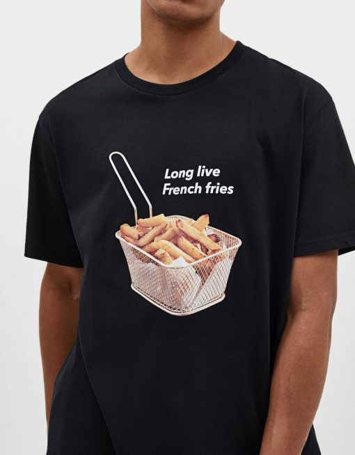 Long Live French Fries Print t-shirt for men and women tshirt