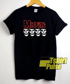 Misfits 4 Skull Logo t-shirt for men and women tshirt