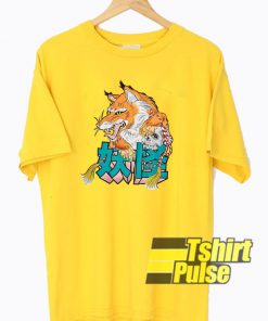 Scary Wolf Japanese t-shirt for men and women tshirt
