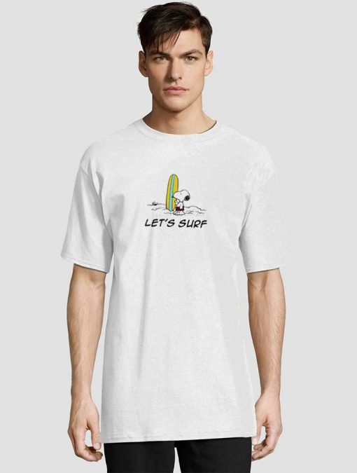 Snoopy Lets Surf t-shirt for men and women tshirt