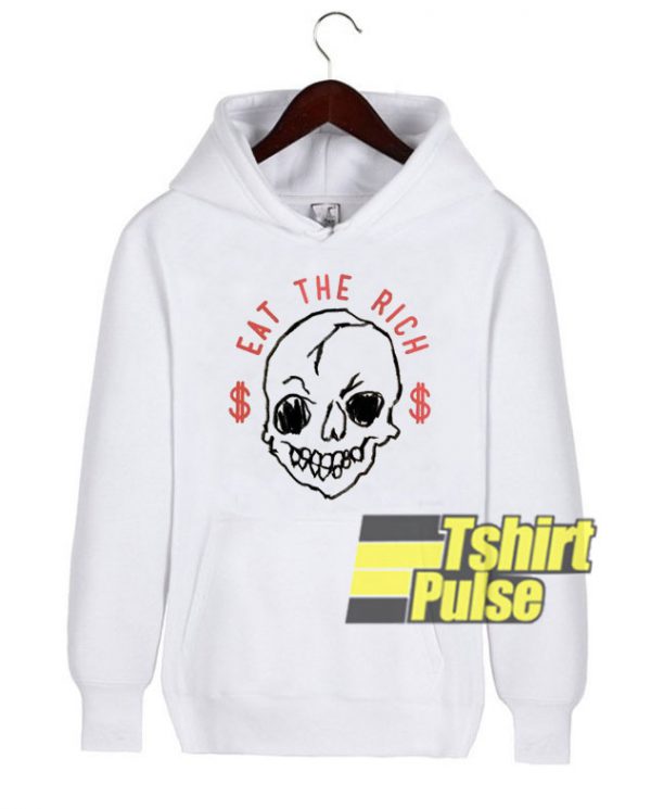 Eat The Rich Skull hooded sweatshirt clothing unisex hoodie