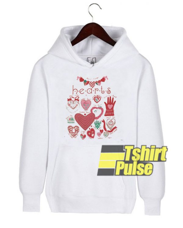 Hearts hooded sweatshirt clothing unisex hoodie