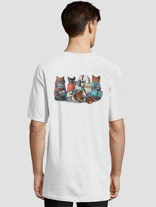Kennedy Space Center Cat Astronauts t-shirt for men and women tshirt back