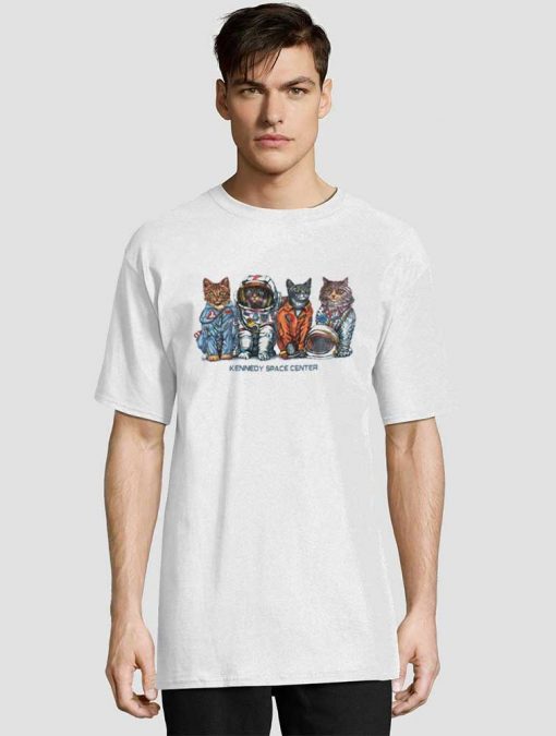 Kennedy Space Center Cat Astronauts t-shirt for men and women tshirt front