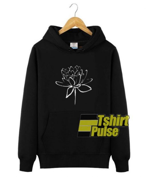 Lotus Flower Calligraphy hooded sweatshirt clothing unisex