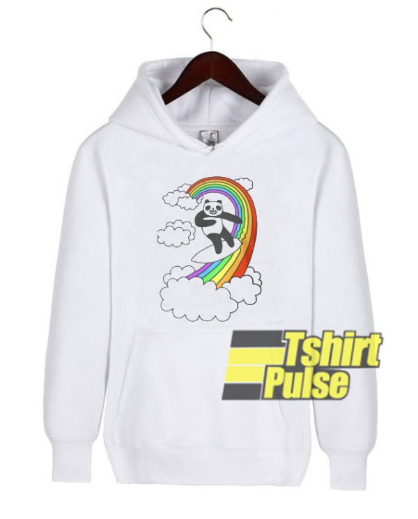 Panda Surf Rainbows hooded sweatshirt clothing unisex hoodie