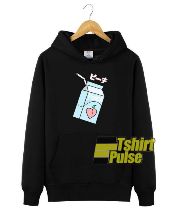 Peach Milk Straw hooded sweatshirt clothing unisex hoodie