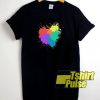 Rainbow Heart t-shirt for men and women tshirt
