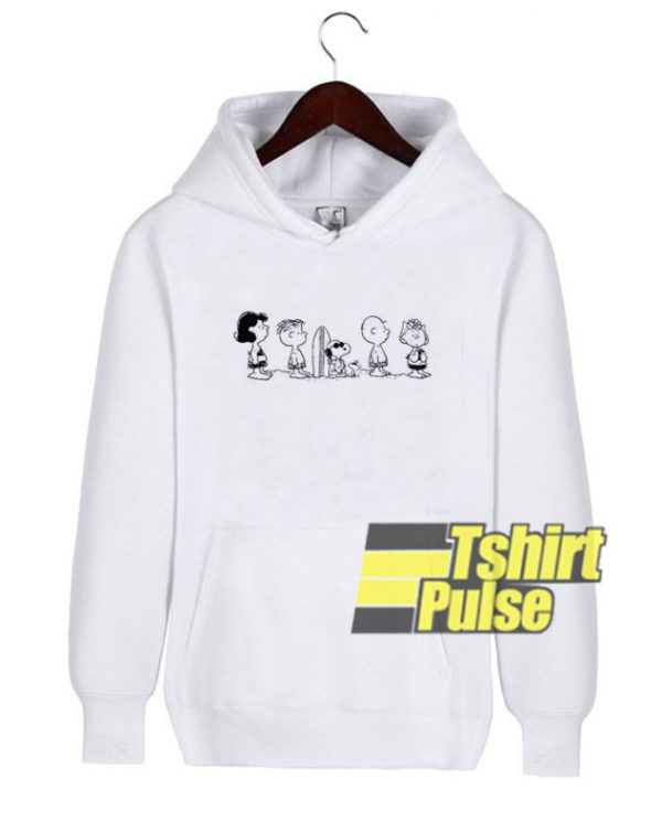 Snoopy And Friends Going Surfing hooded sweatshirt clothing unisex hoodie