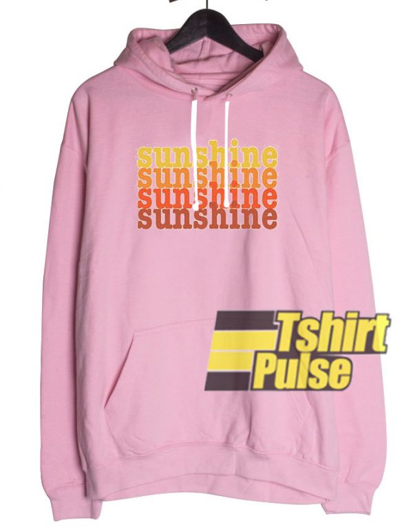 Sunshine Retro Style hooded sweatshirt clothing unisex hoodie