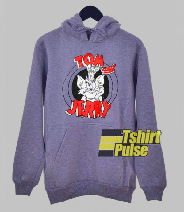 Tom And Jerry Grey hooded sweatshirt clothing unisex hoodie
