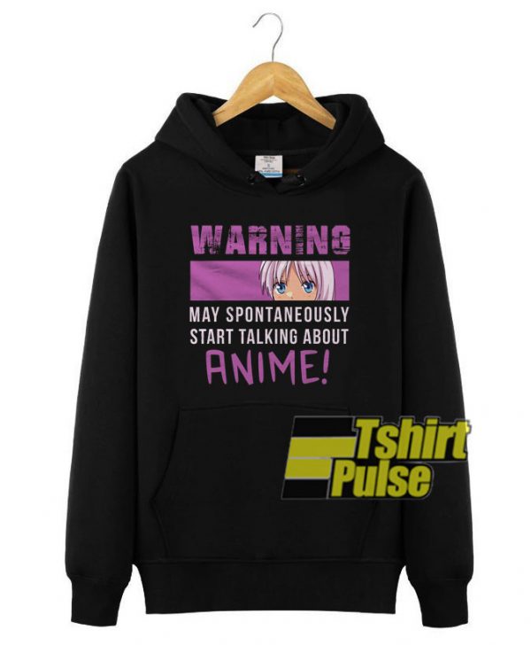 Warning Anime hooded sweatshirt clothing unisex hoodie