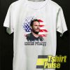 Chriss Pratt With American Flag t-shirt for men and women tshirt