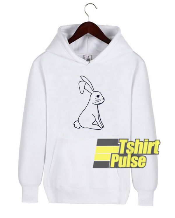 Cutest Rabbit Print hooded sweatshirt clothing unisex hoodie