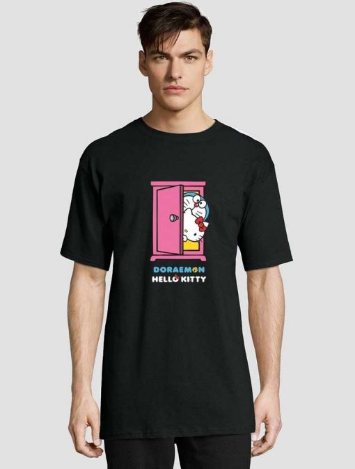 Doraemon X Hello Kitty Anime t-shirt for men and women tshirt