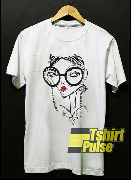 Girl Cartoon Art Line t-shirt for men and women tshirt