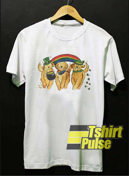 Golden Retriever St Patrick's Trio t-shirt for men and women tshirt