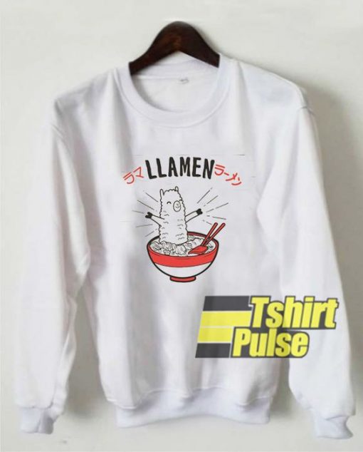Llama Llamen Ramen sweatshirt