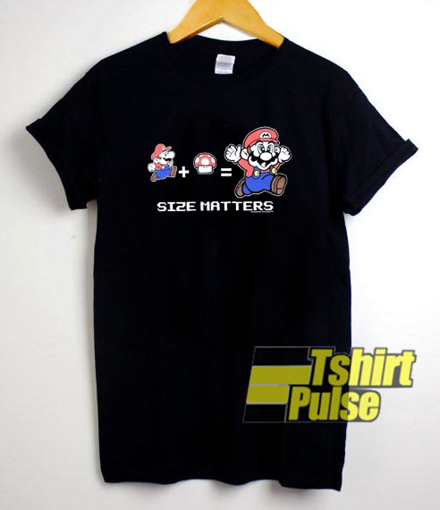 Size Matters shirt Mario Bros t shirt
