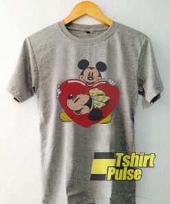 Mickey Minnie Mouse Love Heart t-shirt for men and women tshirt
