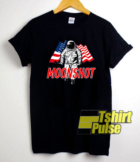 Moonshot Astronaut Flag USA t-shirt for men and women tshirt
