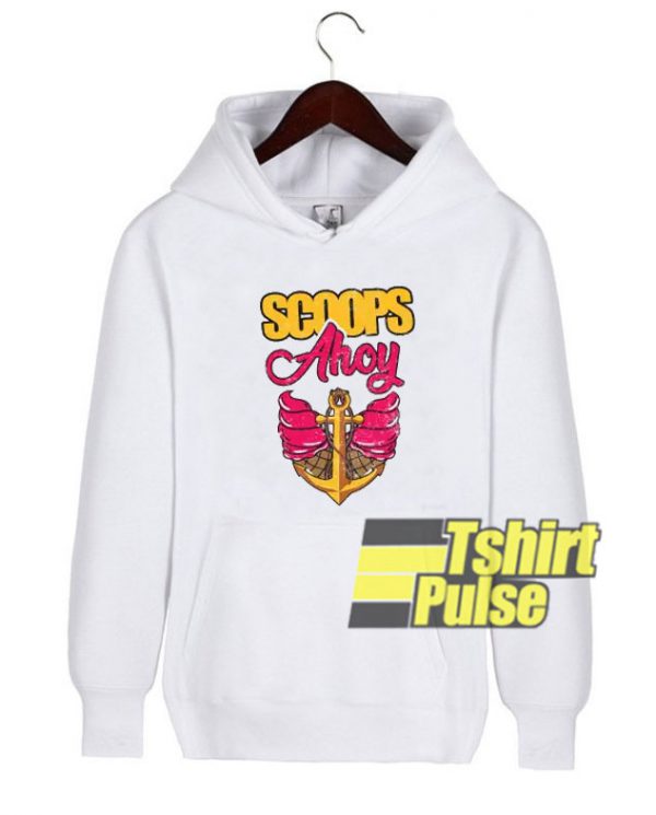 Scoops Ahoy Ice Cream Parlor Retro hooded sweatshirt clothing unisex hoodie
