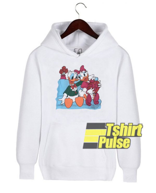 Vintage Donald n Desy Duck hooded sweatshirt clothing unisex hoodie