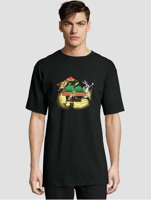 Vintage Looney Tunes Playing Pool t-shirt for men and women tshirt