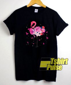 Breast Cancer Flamingo t-shirt for men and women tshirt