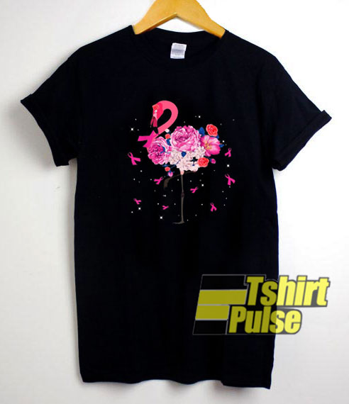 Breast Cancer Flamingo t-shirt for men and women tshirt