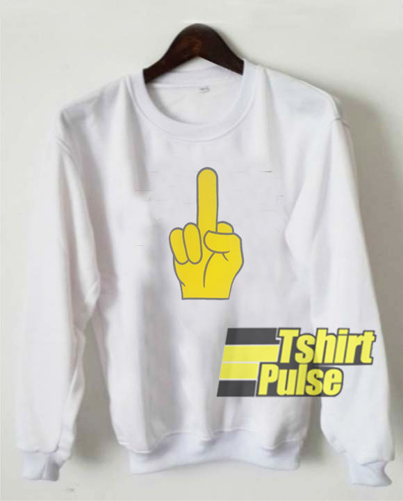 Cartoon Finger Flipping Bird sweatshirt